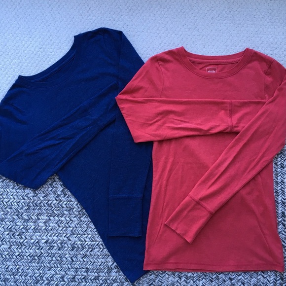 Mossimo - Blue & Pink Crewneck Long Sleeve Shirts - Picture 2 of 6
